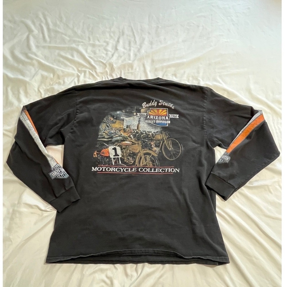 Vintage 2003 Harley Davidson Buddy Stubbs Arizona Long Sleeve Shirt Mens Large - Picture 3 of 8